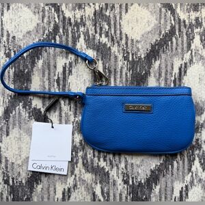 Calvin Klein Vibrant Cornflower Blue Wristlet - BRAND NEW